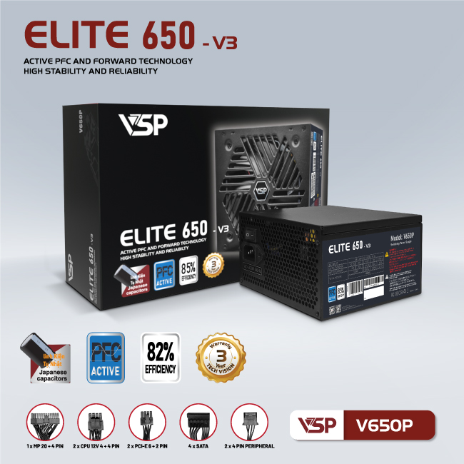 Nguồn VSP 650W V650P - V3